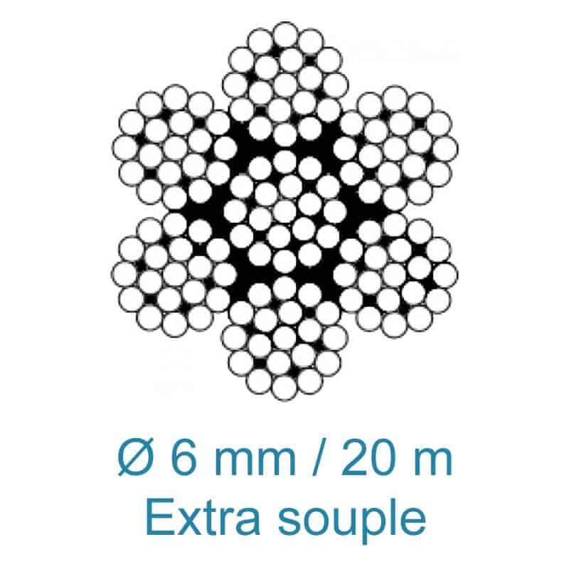 Cable inox 3mm 20m - ERMINOX